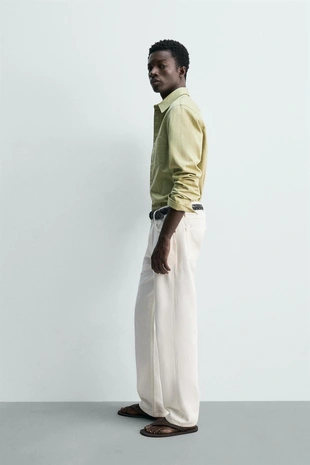 Рубашка стандартной посадки из струящегося денима