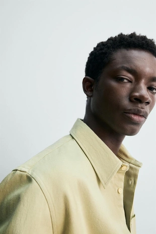 Рубашка стандартной посадки из струящегося денима- Заказать в России