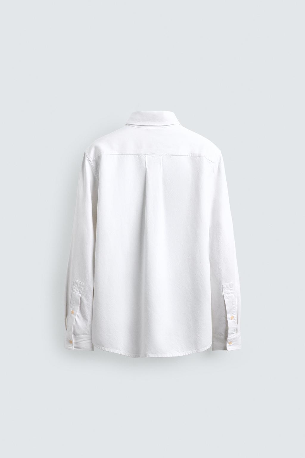 РУБАШКА стандартной посадки ИЗ СТРУЯЩЕГОСЯ ДЕНИМА