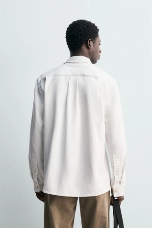 Рубашка стандартной посадки из струящегося денима