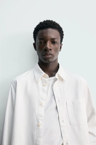 Рубашка стандартной посадки из струящегося денима- Заказать в России