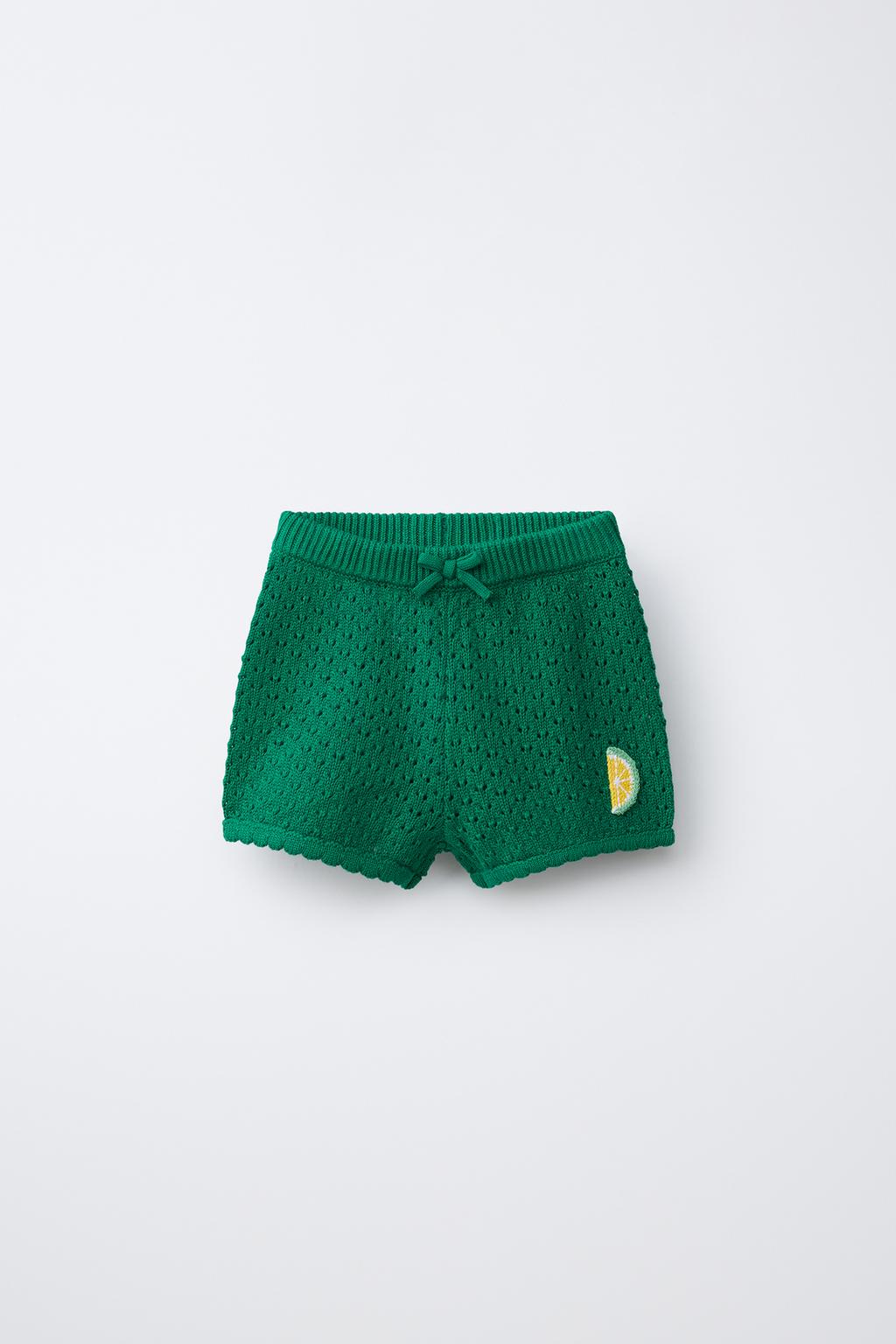 ТРИКОТАЖНЫЕ ШОРТЫ CASA LAWA X ZARA KIDS С ЛИМОНОМ