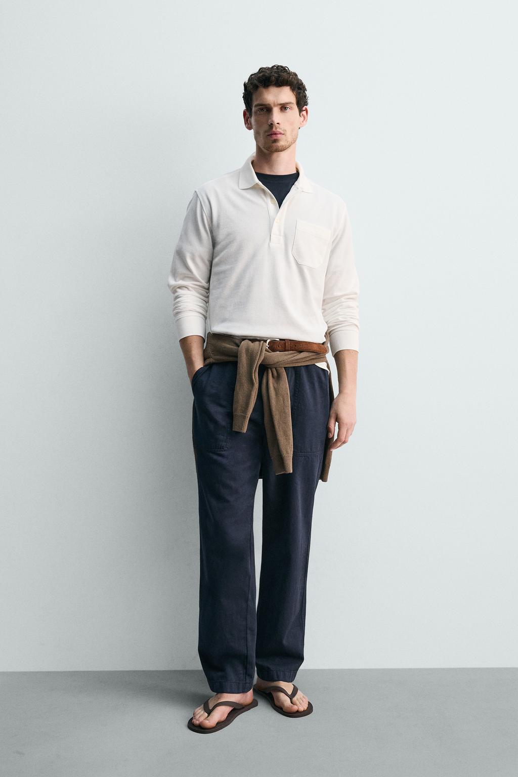 ПОЛО стандартной посадки ПИКЕ С КАРМАНОМ