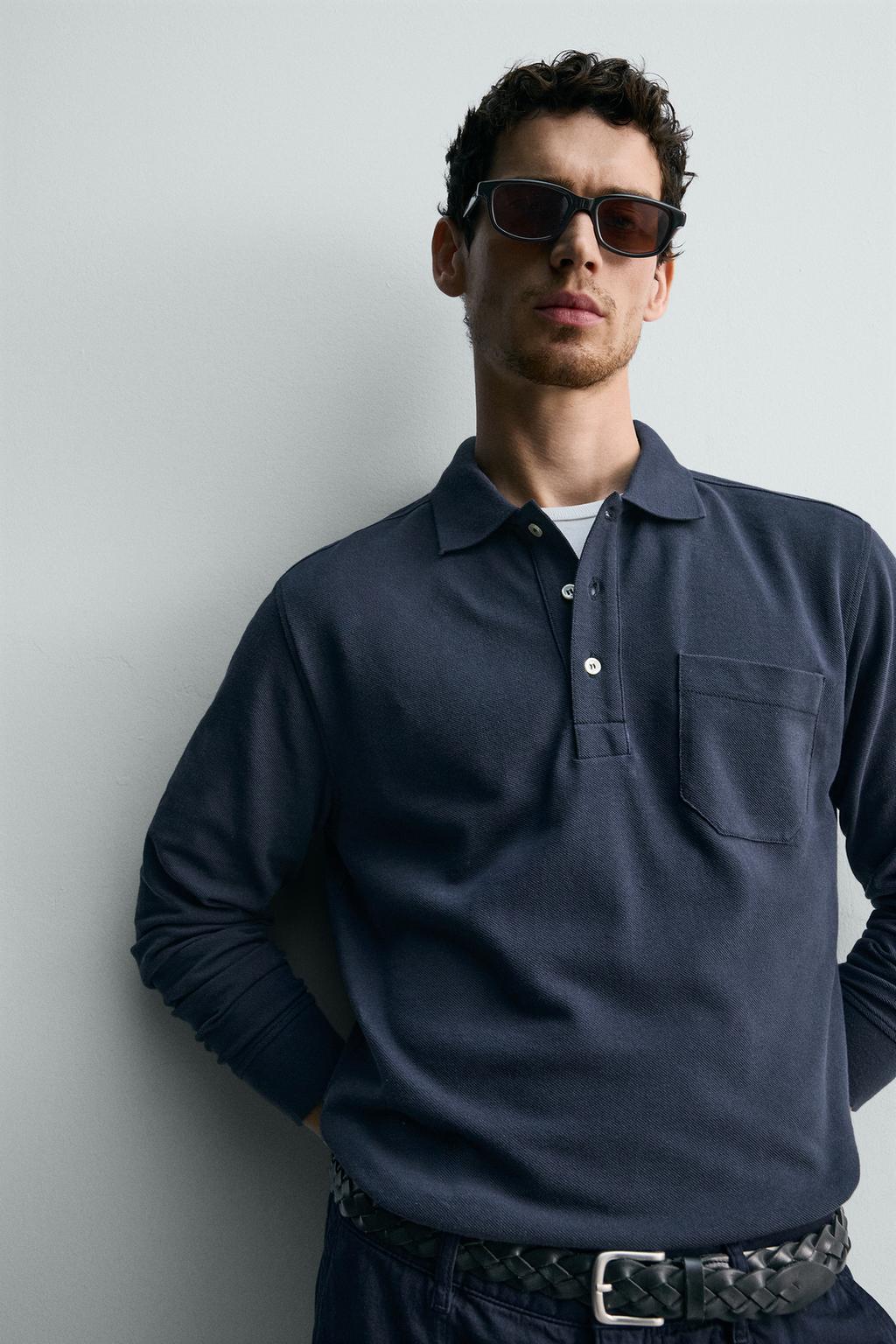 ПОЛО ПИКЕ стандартной посадки С КАРМАНОМ