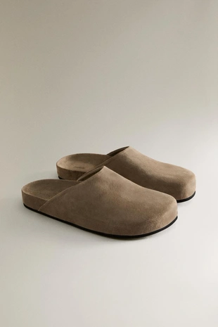 Минималистичные кожаные сабо- Заказать в России