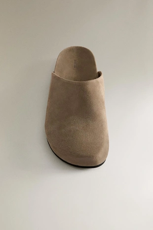 Минималистичные кожаные сабо- Заказать в России