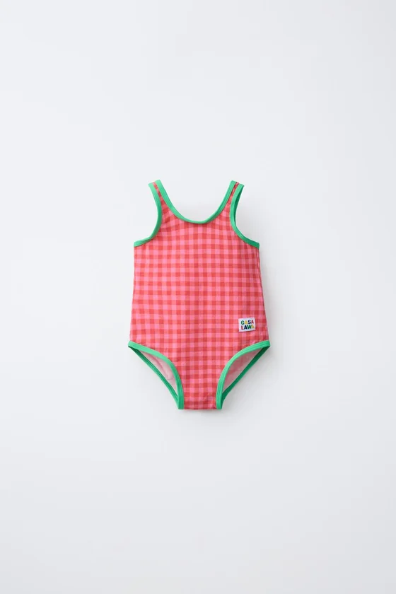 2-6 ЛЕТ/ КУПАЛЬНИК В КЛЕТКУ CASA LAWA X ZARA KIDS