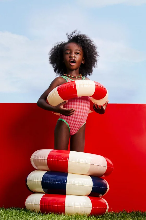2-6 ЛЕТ/ КУПАЛЬНИК В КЛЕТКУ CASA LAWA X ZARA KIDS