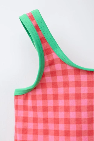 2-6 лет/ купальник в клетку Casa Lawa X Zara Kids