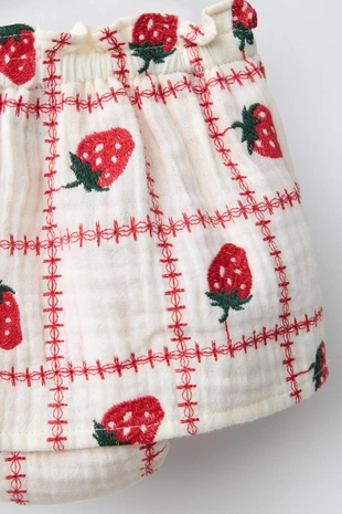 Трусы-юбка с вышивкой в виде клубники Casa Lawa X Zara Kids- Заказать в России