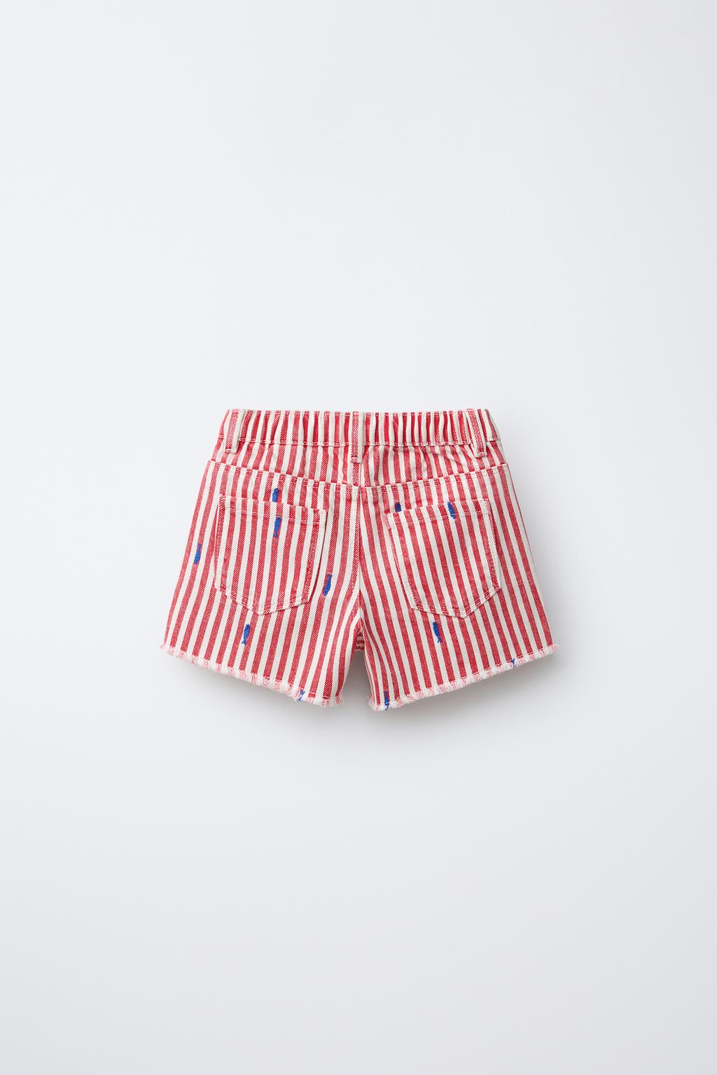 БЕРМУДЫ TS FIT ИЗ САРЖИ С ВЫШИВКОЙ РЫБОК CASA LAWA X ZARA KIDS