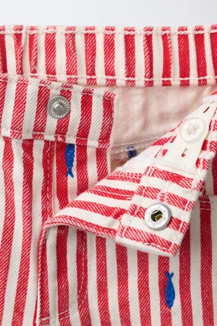 Бермуды Ts Fit из саржи с вышивкой рыбок Casa Lawa X Zara Kids- Заказать в России