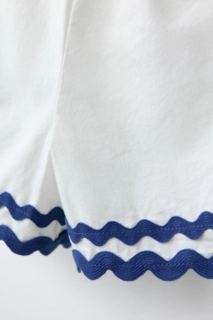 Шорты из поплина с волнистым краем — Casa Lawa X Zara Kids