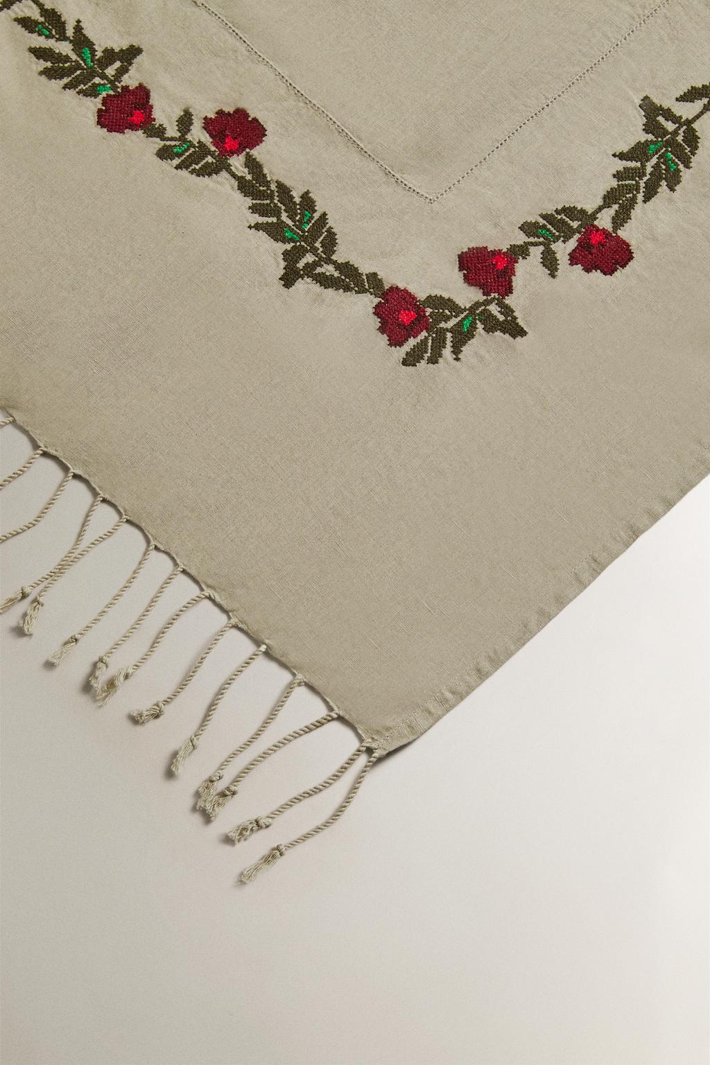 Пляжное полотенце с цветочным узором