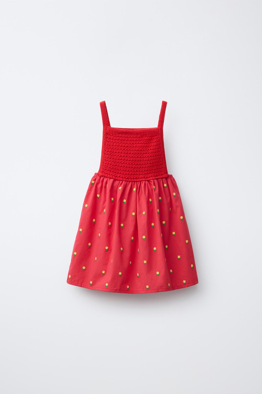 ПЛАТЬЕ С ВЫШИВКОЙ И ЦВЕТОЧНЫМИ ДЕТАЛЯМИ — CASA LAWA X ZARA KIDS