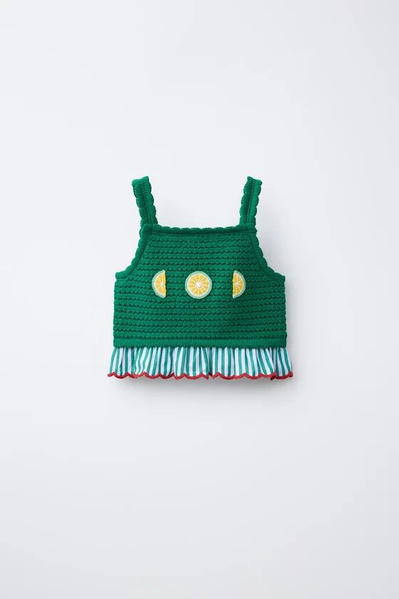 ВЯЗАНЫЙ ТОП КРОШЕ CASA LAWA X ZARA KIDS