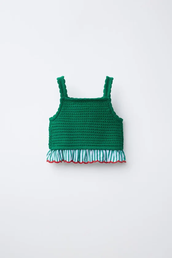 ВЯЗАНЫЙ ТОП КРОШЕ CASA LAWA X ZARA KIDS