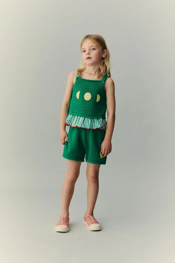 ВЯЗАНЫЙ ТОП КРОШЕ CASA LAWA X ZARA KIDS