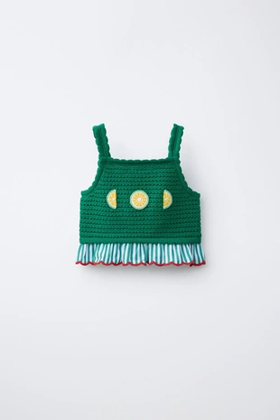 Вязаный топ кроше Casa Lawa X Zara Kids- Заказать в России