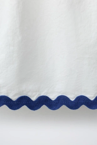 Топ из поплина с волнистым контрастным краем Casa Lawa X Zara Kids