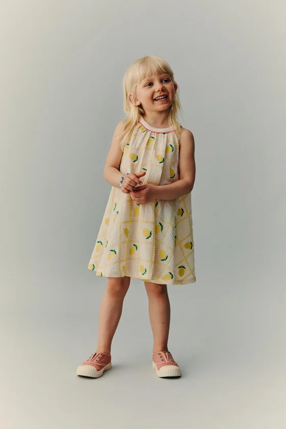 ПЛАТЬЕ С ВЫШИВКОЙ В ВИДЕ ЛИМОНОВ — CASA LAWA X ZARA KIDS