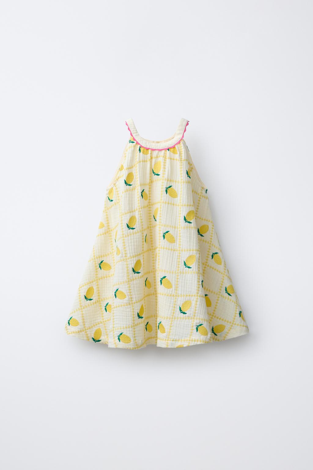 ПЛАТЬЕ С ВЫШИВКОЙ В ВИДЕ ЛИМОНОВ — CASA LAWA X ZARA KIDS