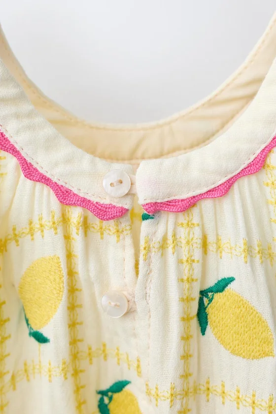 ПЛАТЬЕ С ВЫШИВКОЙ В ВИДЕ ЛИМОНОВ — CASA LAWA X ZARA KIDS