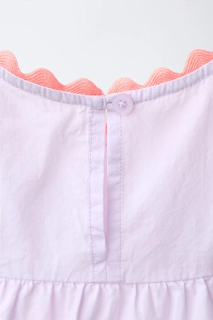 Топ из поплина с волнистым контрастным краем Casa Lawa X Zara Kids