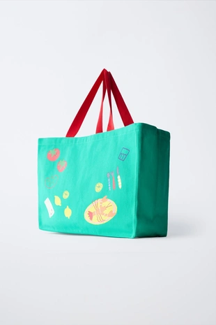 Сумка-шопер Casa Lawa X Zara Kids с принтом- Заказать в России