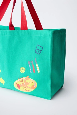 Сумка-шопер Casa Lawa X Zara Kids с принтом- Заказать в России