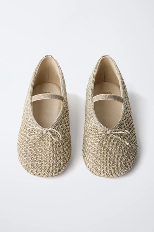 Туфли балетки с кружевными вставками- Заказать в России