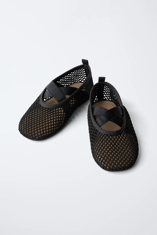 Туфли-балетки из сетки- Заказать в России