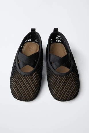 Туфли-балетки из сетки- Заказать в России