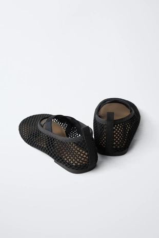 Туфли-балетки из сетки- Заказать в России