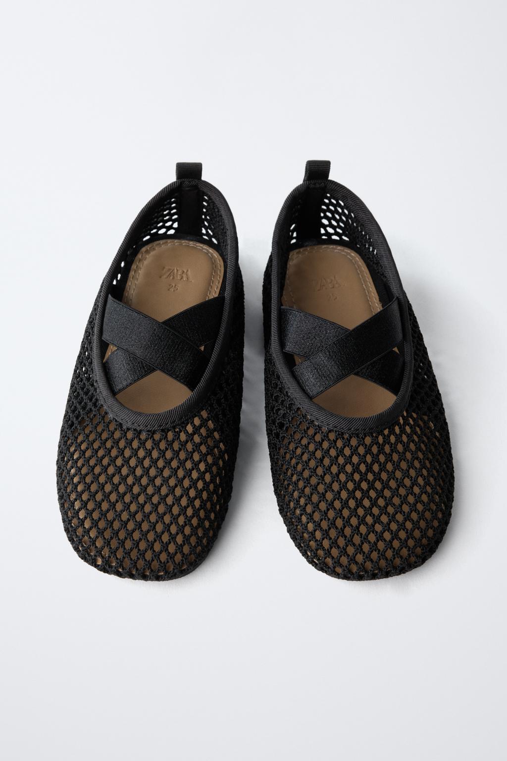 Туфли-балетки из сетки