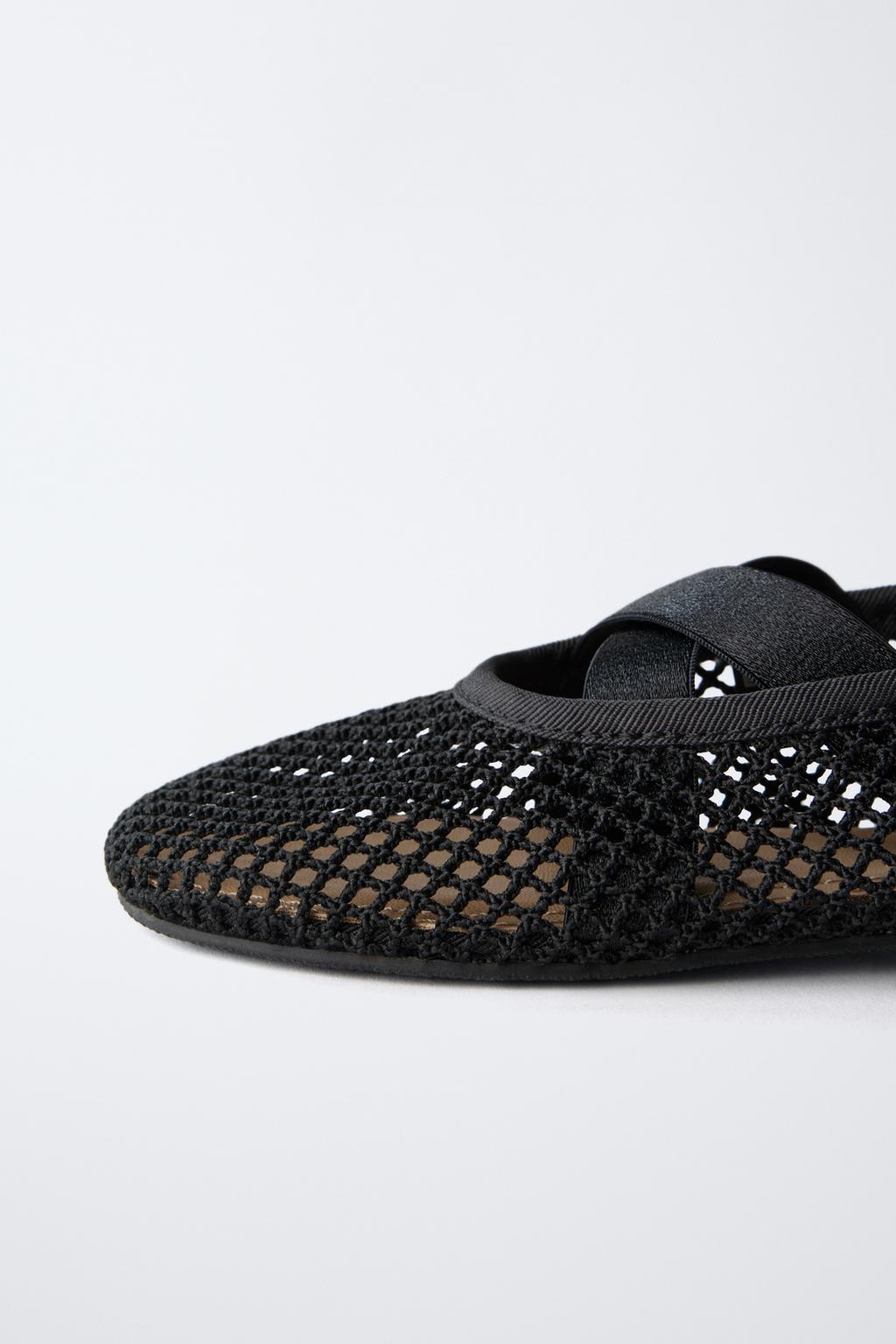 Туфли-балетки из сетки