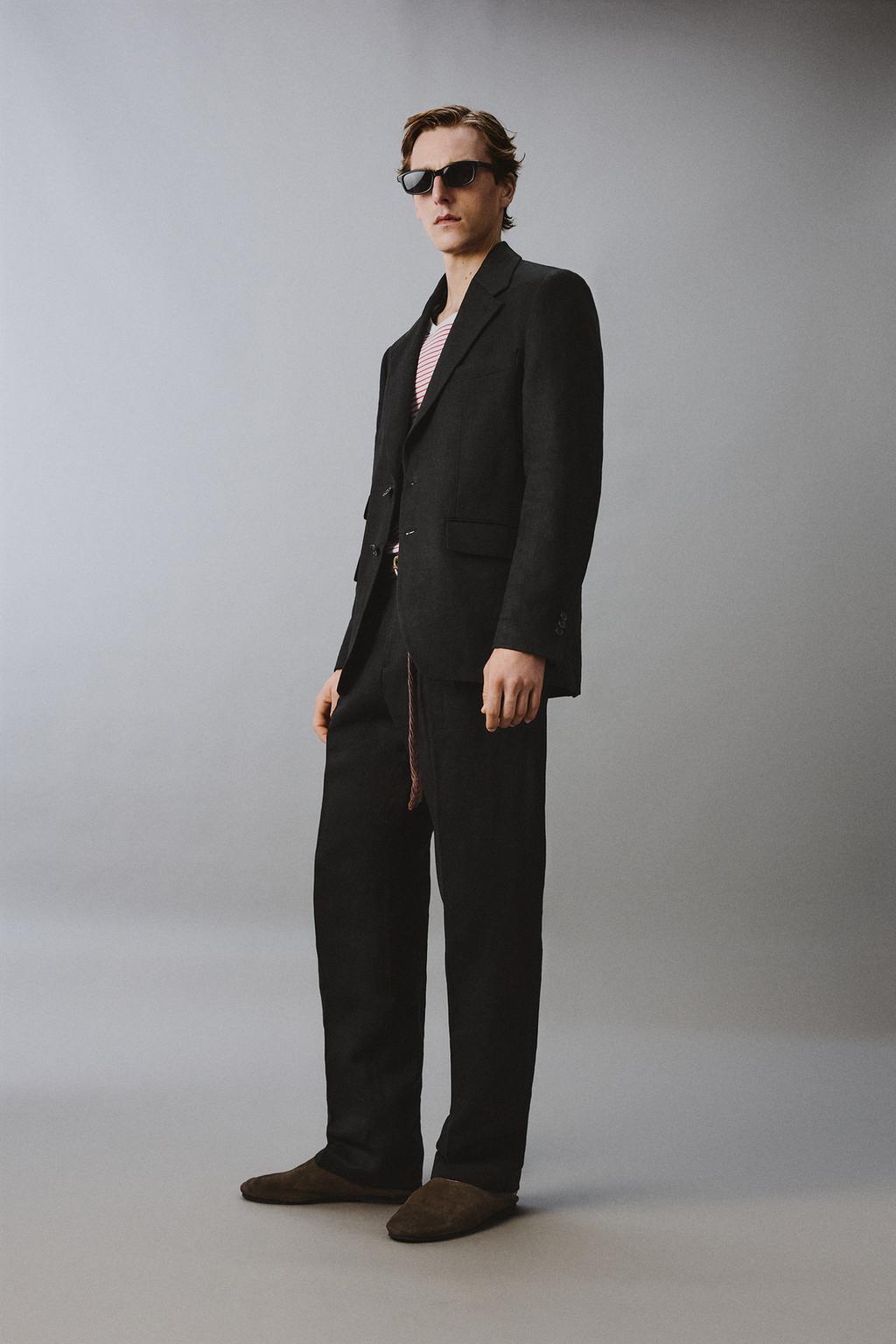 КОСТЮМНЫЕ БРЮКИ ИЗ 100% ЛЬНА Zara «Aaron Levine»