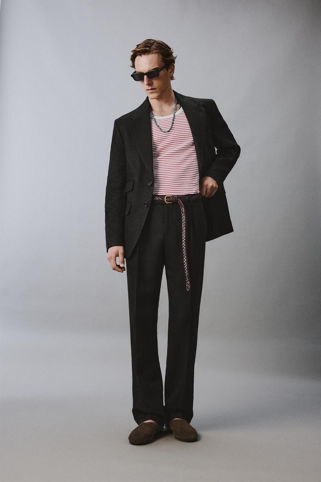 КОСТЮМНЫЕ БРЮКИ ИЗ 100% ЛЬНА Zara «Aaron Levine»