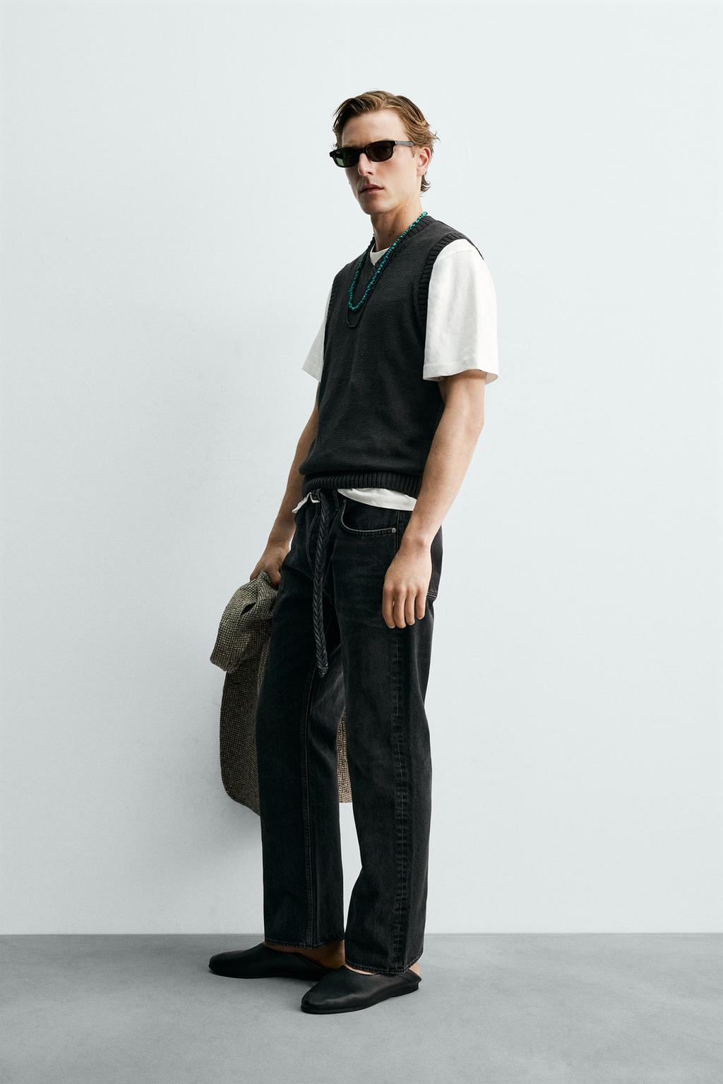 ВЯЗАНЫЙ ЖИЛЕТ ИЗ 100% ЛЬНА Zara «Aaron Levine»