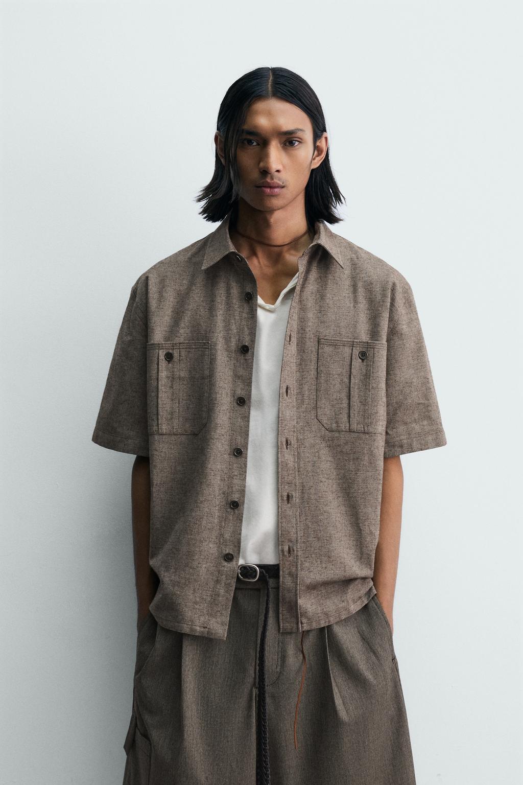 РУБАШКА ОВЕРСАЙЗ С КАРМАНАМИ