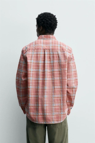 Рубашка стандартной посадки в клетку- Заказать в России