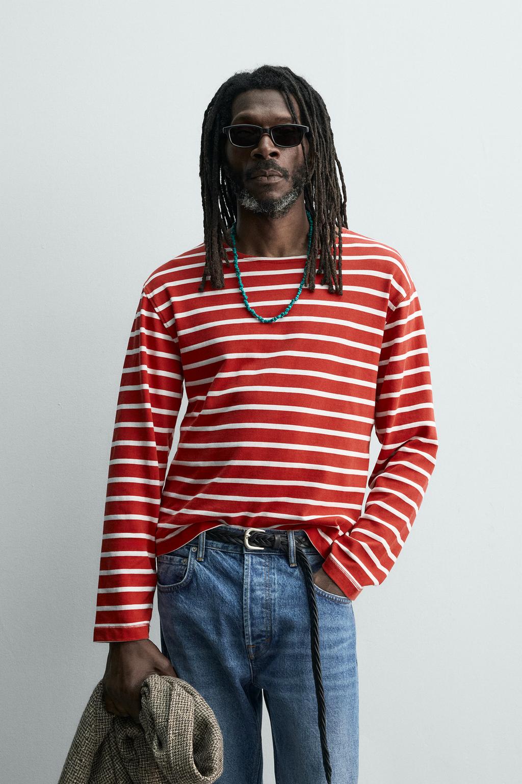 ФУТБОЛКА ЖАККАРД В ПОЛОСКУ Zara «Aaron Levine»