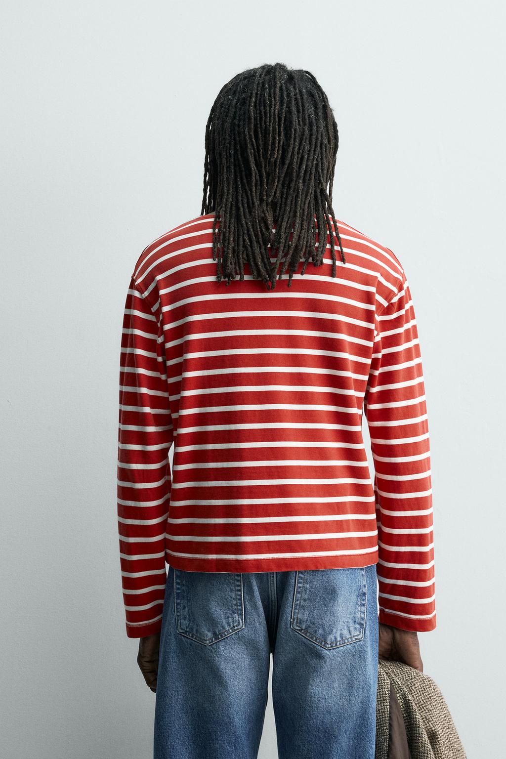 ФУТБОЛКА ЖАККАРД В ПОЛОСКУ Zara «Aaron Levine»