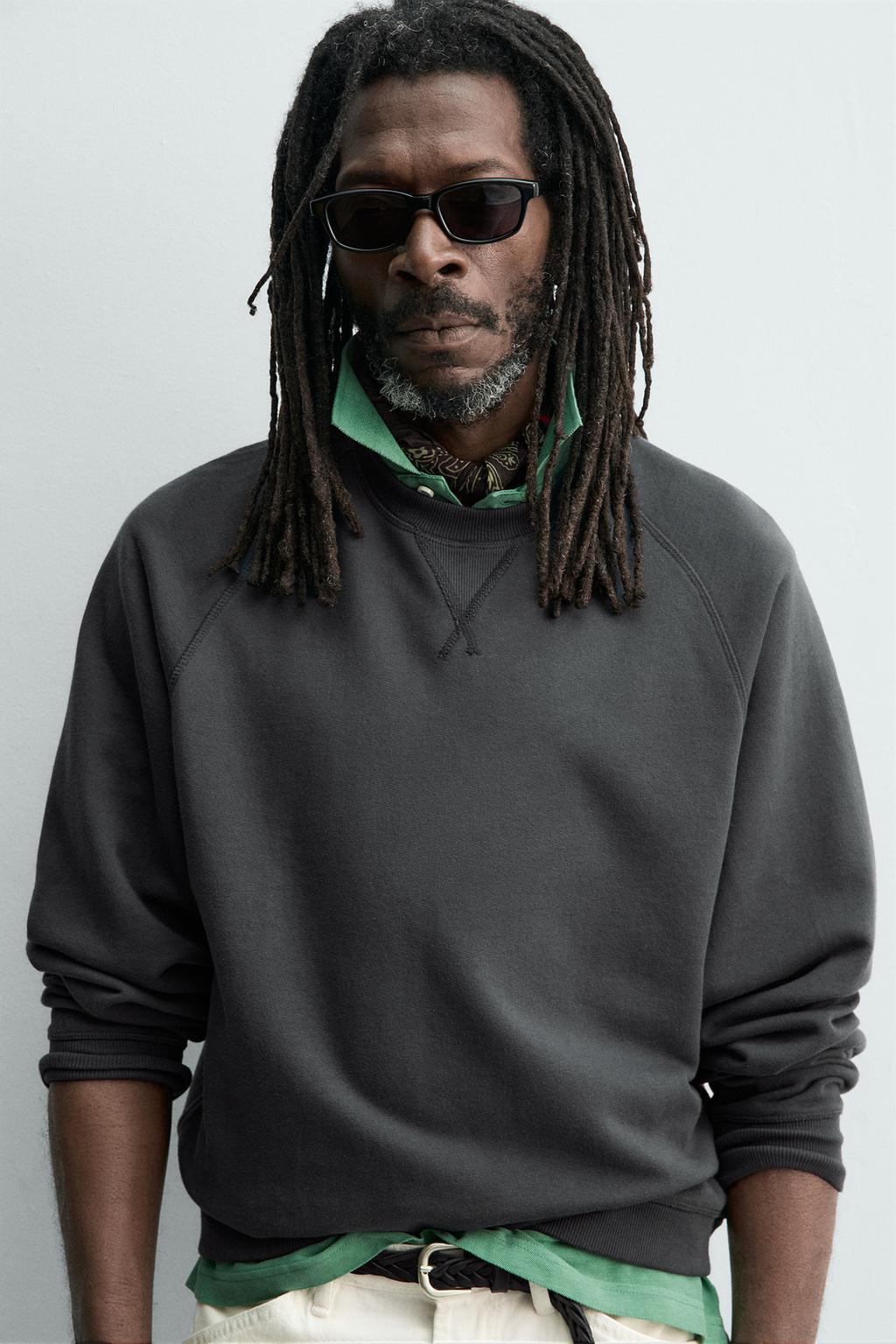 ТОЛСТОВКА С ЭФФЕКТОМ ПОТЕРТОСТИ Zara «Aaron Levine»