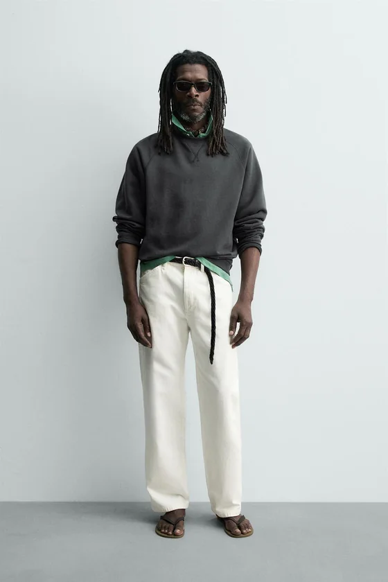 ТОЛСТОВКА С ЭФФЕКТОМ ПОТЕРТОСТИ Zara «Aaron Levine»