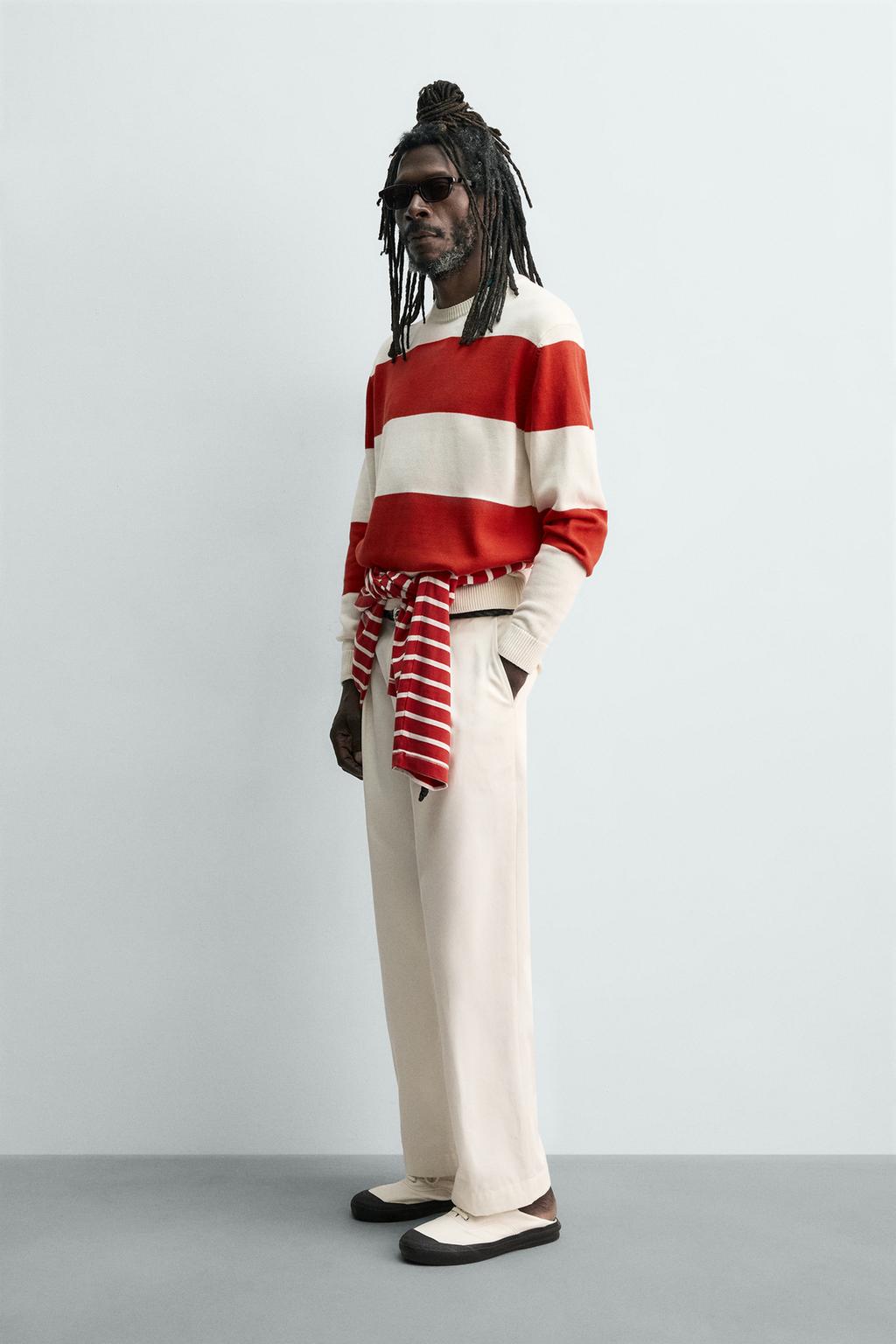 ЖАККАРДОВЫЙ СВИТЕР В ПОЛОСКУ Zara «Aaron Levine»