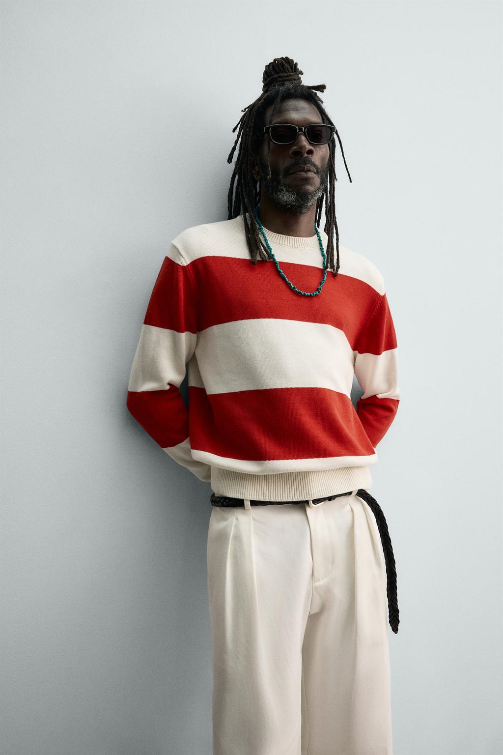 ЖАККАРДОВЫЙ СВИТЕР В ПОЛОСКУ Zara «Aaron Levine»