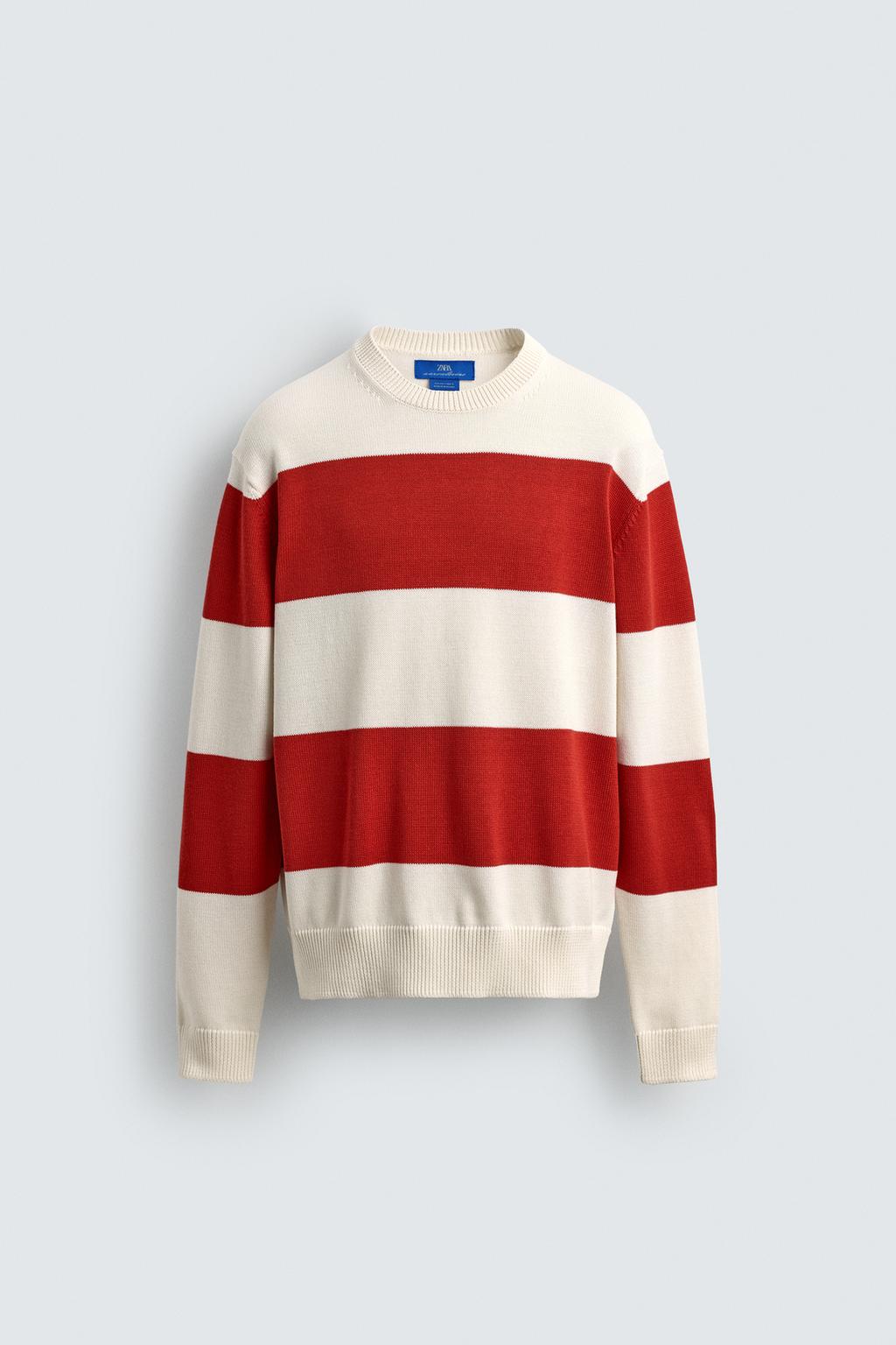 ЖАККАРДОВЫЙ СВИТЕР В ПОЛОСКУ Zara «Aaron Levine»