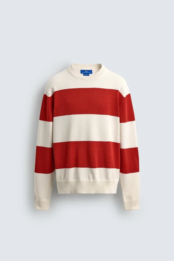 ЖАККАРДОВЫЙ СВИТЕР В ПОЛОСКУ Zara «Aaron Levine»