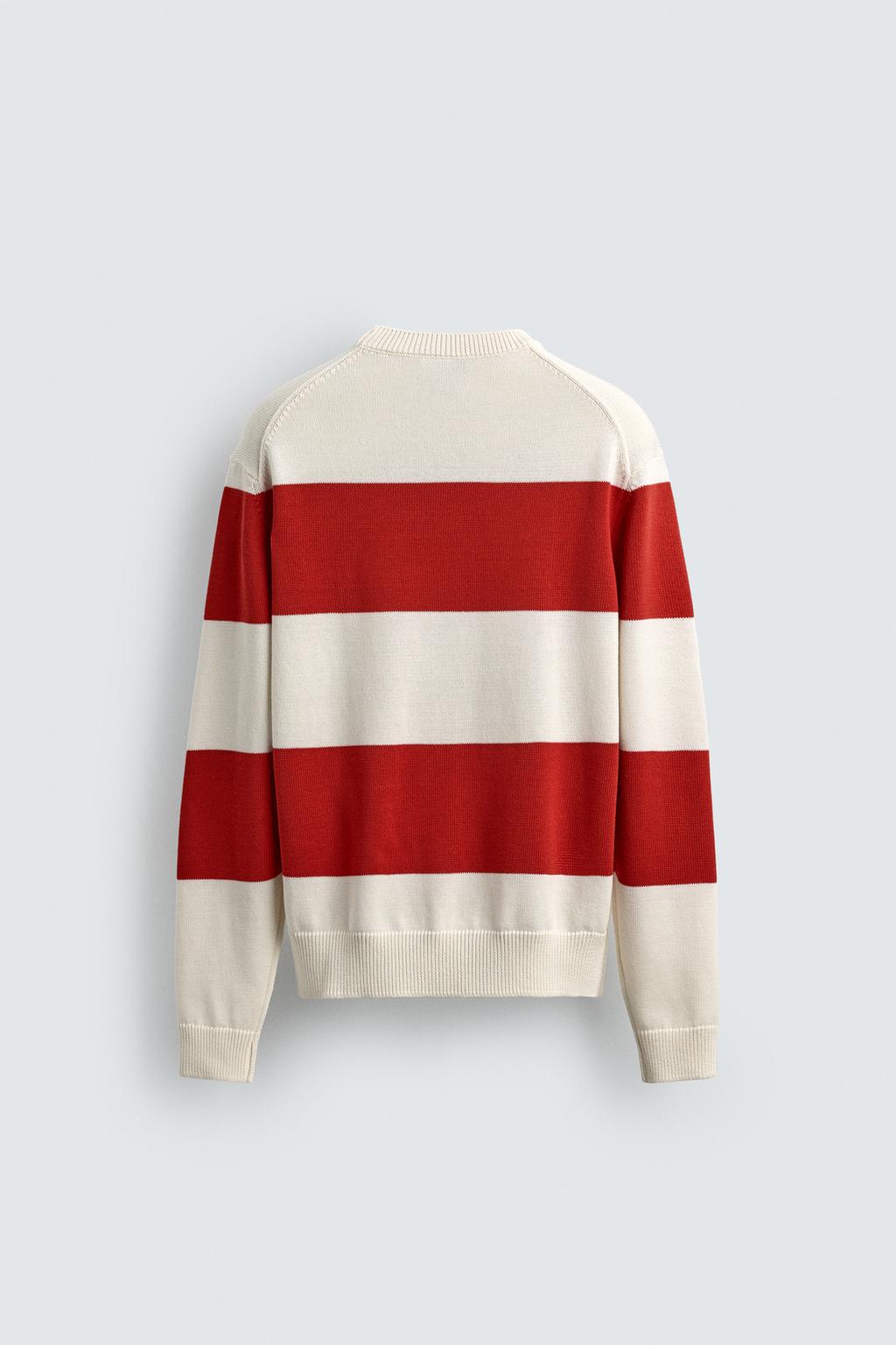 ЖАККАРДОВЫЙ СВИТЕР В ПОЛОСКУ Zara «Aaron Levine»